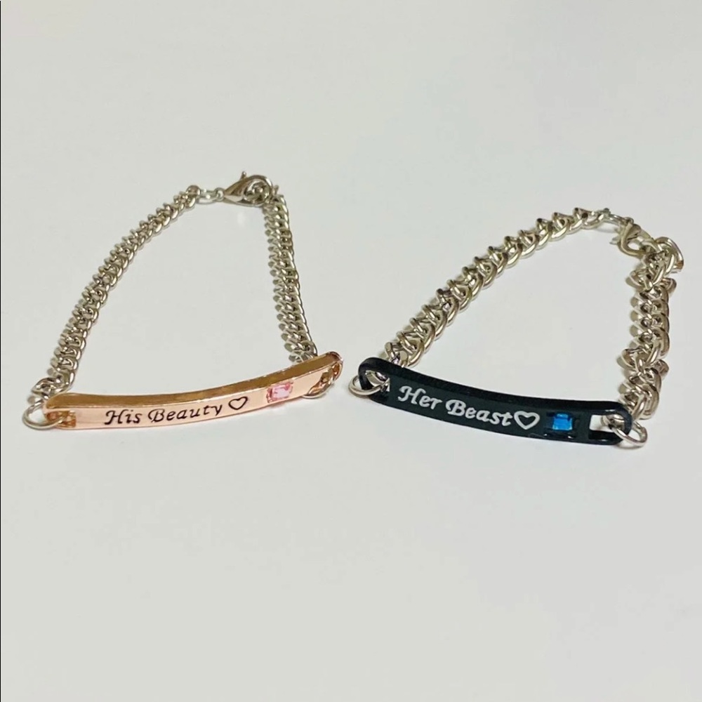 🔥3/$25🔥Her Beast His Beauty Matching Bracelets - Picture 3 of 9